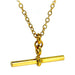 18ct gold plated sterling silver T-Bar necklace