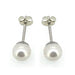 Elegant white gold Akoya pearl earrings