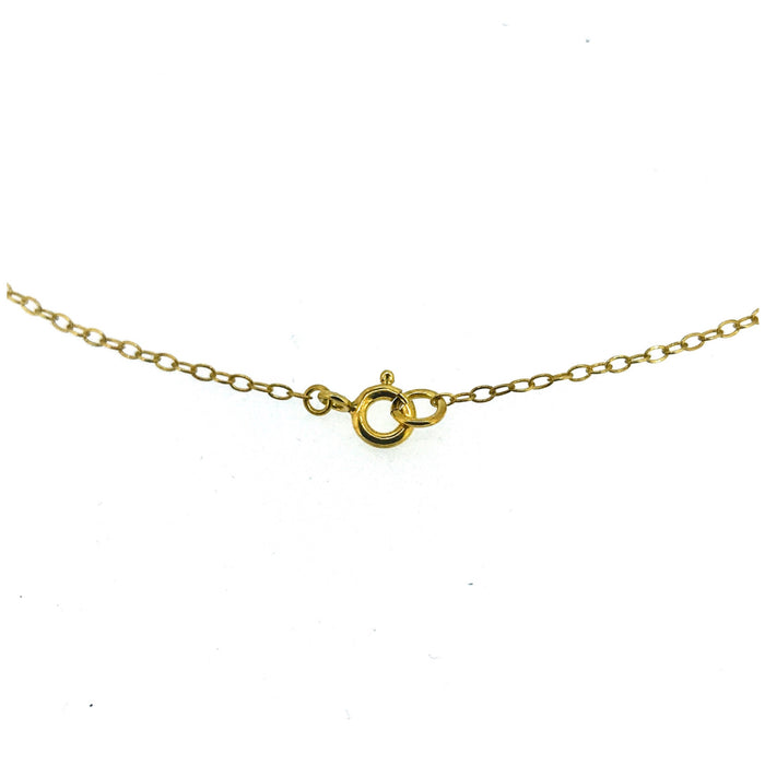 3cm wide gold vermeil T-Bar pendant on chain