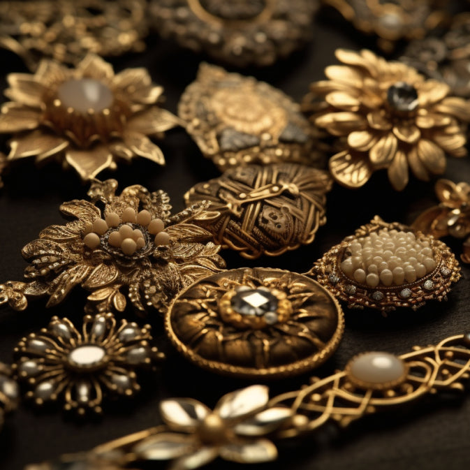 Elegant Antiques: Discovering Roberts & Co's Vintage Gold Brooch Collection