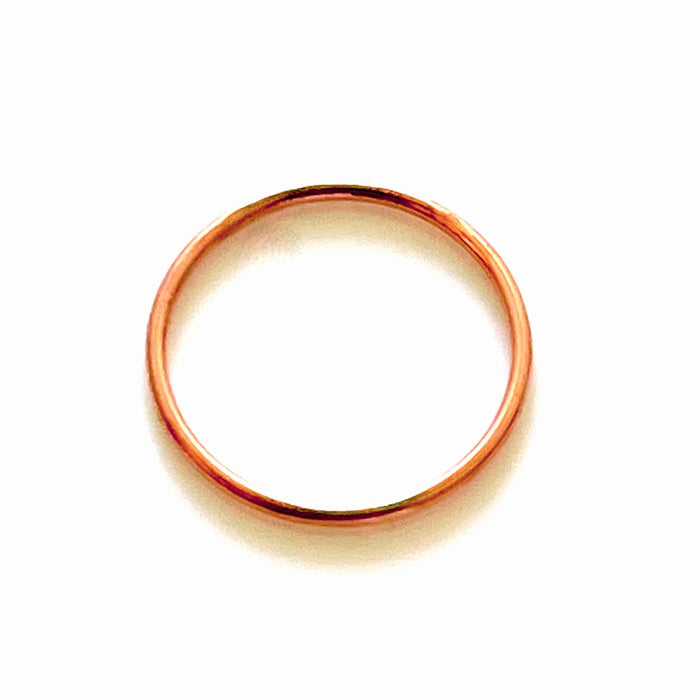 18ct Rose Gold Plated Sterling Silver Vermeil 1.2mm Halo Band Ring