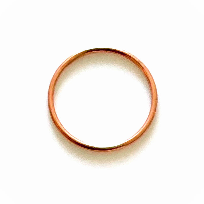 18ct Rose Gold Plated Sterling Silver Vermeil 1.2mm Halo Band Ring