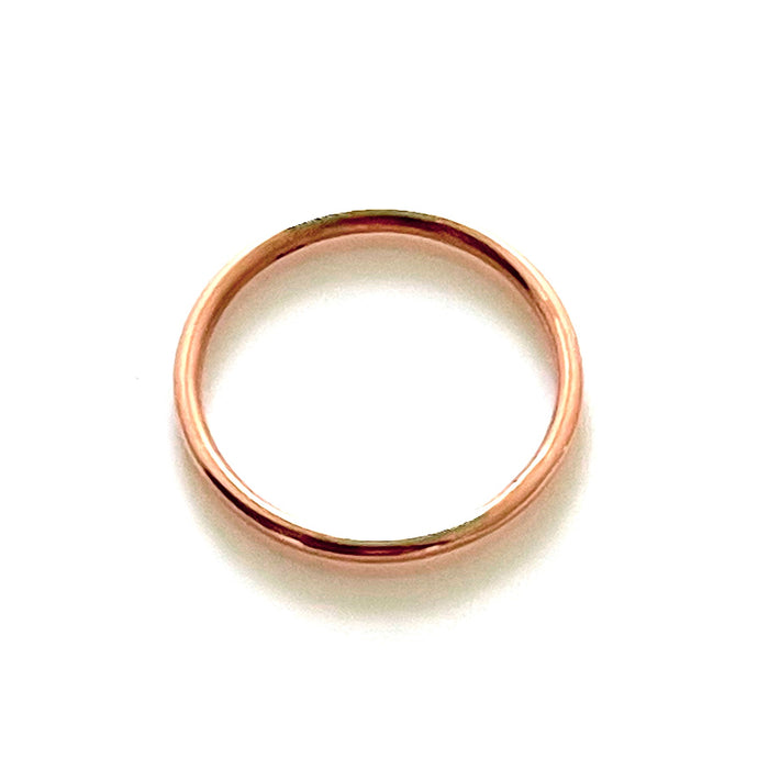 1.5mm 18ct Rose Gold Plated Sterling Silver Round Halo Profile Ring | Roberts & Co