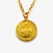 Roberts & Co 18ct Gold Plated Sterling Silver Necklace with 1873 British Coin Pendant