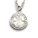 1876 Victorian three pence coin sterling silver pendant close-up