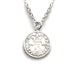 Roberts & Co 1876 three pence coin pendant and necklace on a white background