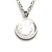 Sterling silver necklace with 1876 British three pence coin pendant