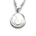 Sterling Silver 1878 Victorian Three Pence Coin Necklace by Roberts & Co