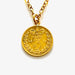 1878 Victorian British Three Pence Coin 18ct Gold Plated Sterling Silver Pendant