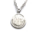 Sterling Silver 1879 Victorian Three Pence Coin Necklace by Roberts & Co