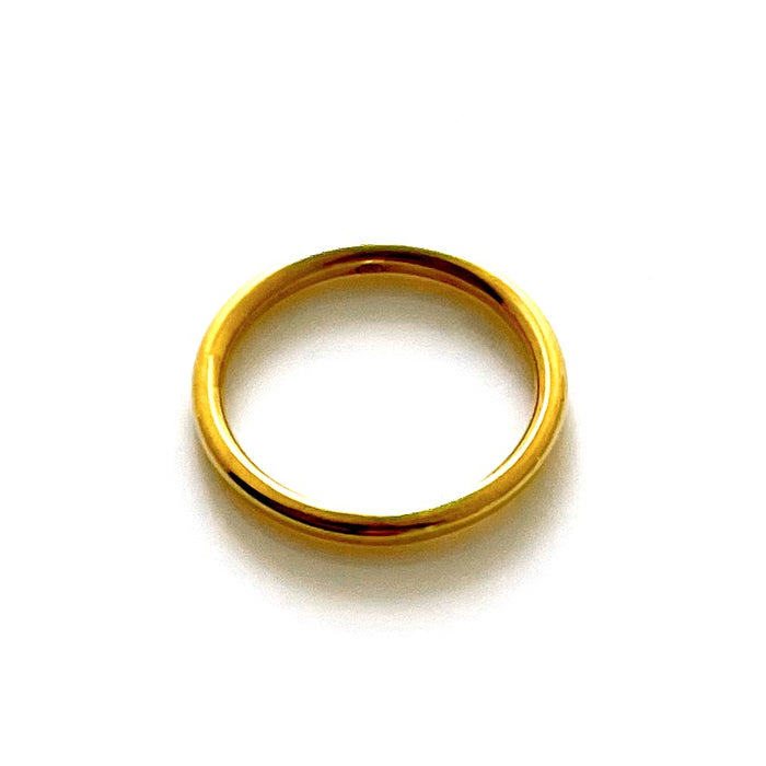 2mm 18ct Gold Plated Sterling Silver Round Halo Profile Ring | Roberts & Co