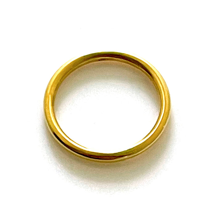 2mm 18ct Gold Plated Sterling Silver Round Halo Profile Ring | Roberts & Co