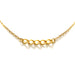 Radiant 18ct gold plated mixed chain necklace draped elegantly against a white backdrop.