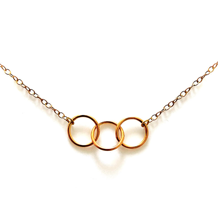 Eternal Beauty: 18ct Gold-Plated Sterling Silver Triple Infinity Love Knot Necklace