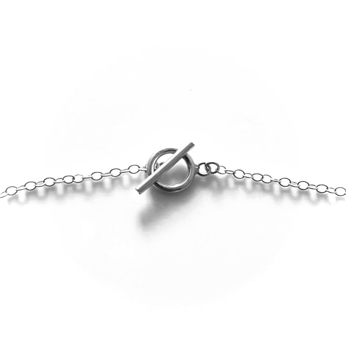 Sterling Silver Infinity Interlocking Rings Love Knot Necklace - 10mm x 1mm Rings with Toggle Clasp