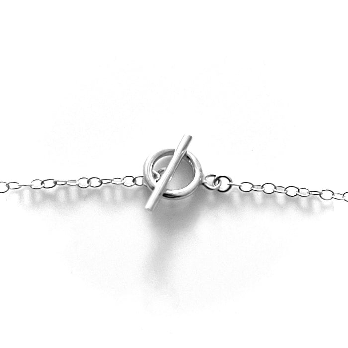 Sterling Silver Triple Infinity Interlocking Rings Love Knot Necklace - 10mm x 1mm Rings with Toggle Clasp