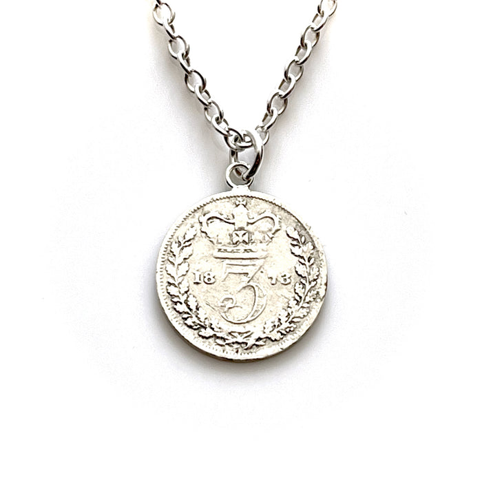 Roberts & Co Sterling Silver Victorian Coin Necklace