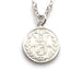 Elegant sterling silver 1874 Victorian three pence coin pendant necklace by Roberts & Co