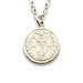 Genuine 1883 Victorian three pence coin pendant paired with a stylish sterling silver chain