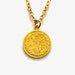 Genuine 1883 Victorian three pence coin pendant complemented by a luxurious 18ct gold plated sterling silver chain