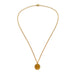 18ct gold plated sterling silver necklace with 1885 coin pendant