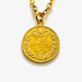 1886 Victorian British three pence coin pendant detail