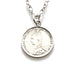 Authentic 1887 British coin necklace in sterling silver, radiating timeless elegance