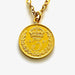 Victorian 18ct Gold Plated Sterling Silver Three Pence Coin Pendant Close-up