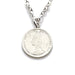 Authentic 1888 British coin necklace in sterling silver, exuding timeless sophistication