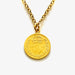 Gold plated sterling silver necklace with 1888 Victorian coin pendant