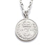 Elegant 1889 Victorian British three pence coin pendant and sterling silver necklace