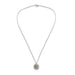 Stylish sterling silver necklace featuring a historic 1889 British three pence coin