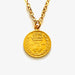 Genuine 1890 Victorian three pence coin pendant paired with a luxurious 18ct gold plated sterling silver chain