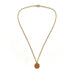 Stylish 18ct gold plated sterling silver necklace featuring a historic 1890 British three pence coin