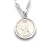 1891 Vintage British Three Pence Coin in Sterling Silver Pendant