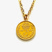 Genuine 1893 Victorian three pence coin pendant with a luxurious 18ct gold plated sterling silver chain