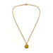 Classic 18ct gold plated sterling silver necklace featuring a historic 1894 British three pence coin