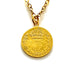 Genuine 1894 Victorian three pence coin pendant with an exquisite 18ct gold plated sterling silver chain