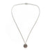 Classic sterling silver necklace featuring a historical 1895 British three pence coin