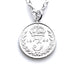 Stunning 1896 Victorian British three pence coin pendant with sterling silver necklace