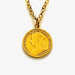 Authentic 1897 British coin necklace in 18ct gold plated sterling silver, reflecting Old Money refinement