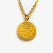 Genuine 1897 Victorian three pence coin pendant with a beautiful 18ct gold plated sterling silver chain