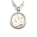 Authentic 1898 British coin necklace in sterling silver, radiating Old World charm