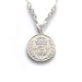 Genuine 1898 Victorian three pence coin pendant paired with a chic sterling silver chain