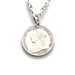 Authentic 1899 British coin necklace in sterling silver, exuding Old World charm