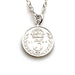 1905 British threepence sterling silver coin necklace