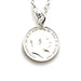 Close-up of 1907 Threepence sterling silver coin pendant