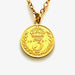 1907 British Three Pence Gold Plated Coin Necklace by Roberts & Co