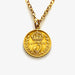 Roberts & Co Gold Plated 1908 Three Pence Coin Pendant