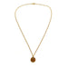 Stylish 1908 Three Pence Coin Necklace with Gold Plating